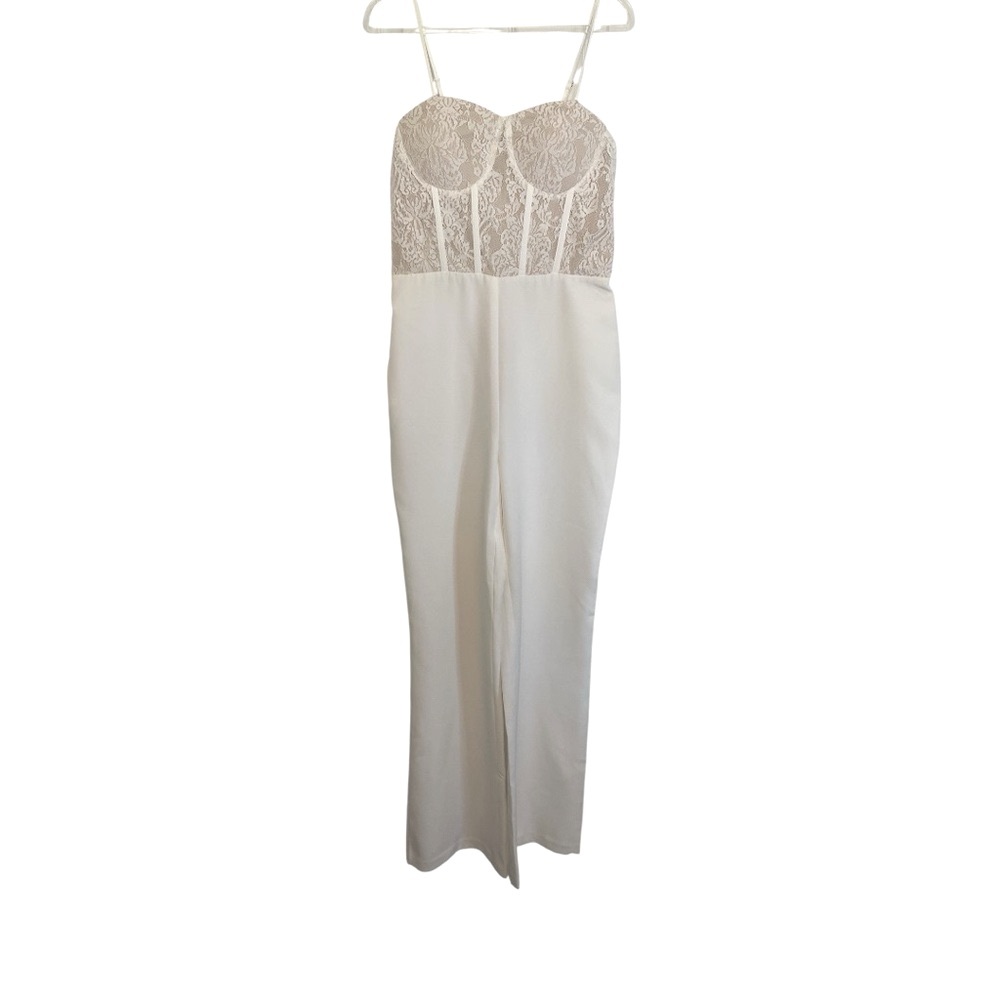 Cache White Lace Jumpsuit